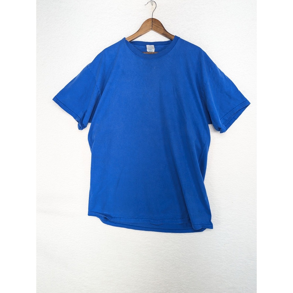 Delta Magnum Weight Blue Blank Tee Shirt‎ USA Knit 2XLT